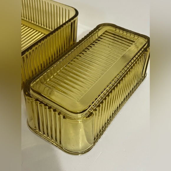 Vintage Amber Federal Glass Refrigerator Dishes - Picture 7 of 9